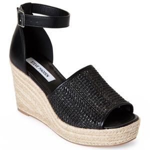 Steve Madden Lorant Raffia Espadrille Wedges